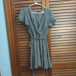 Polka-dot Flutter Mini Dress